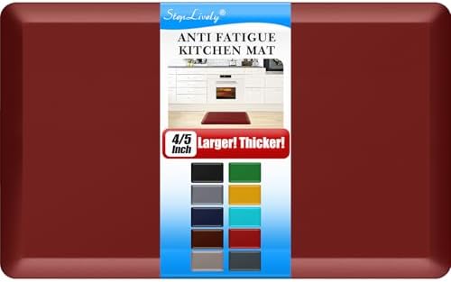 4/5 Inch Thick Kitchen Mat - Cushioned Anti Fatigue Mat for Kitchen Floor