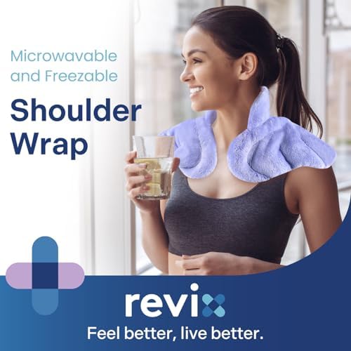 REVIX Microwave Heating Pads for Neck Shoulder & Back, Moist Heat, Purple