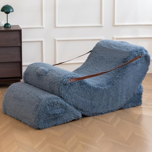 Quiet Rocking Chair, 3-in-1 Adjustable Boneless Floor Recliner for Adults