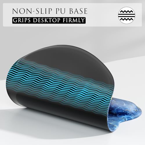 MROCO Ergonomic Mouse Pad with Gel Wrist Rest, 9.4 x 8.1 in, Ocean Marble