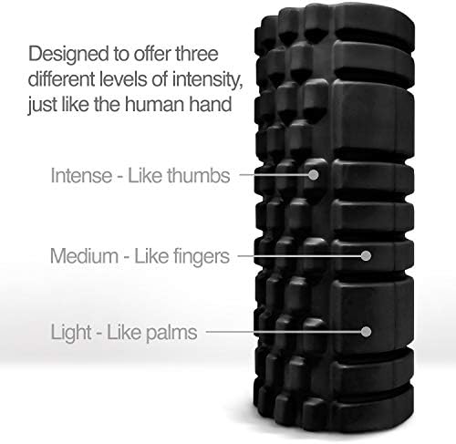 Trigger Point Releasing Foam Massage Roller with Medium Compression for Exercise, Stretching, and Muscle Recovery - Relieves Muscle Tightness, Improves Mobility, and Circulation