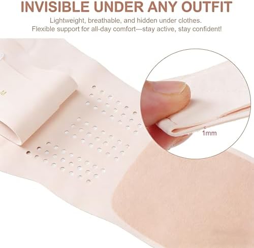 RANDY SUN Back Support for Women Ergonomic, Lightweight Posture Corrector for Office, Commute, No Pinching or Slipping, Improve Slouching Gentl, Pink,S-M