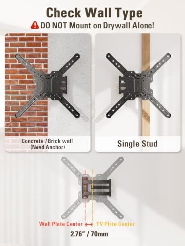 Mounting Dream UL Listed TV Wall Mount for Most 26-60 Inch TV Full Motion