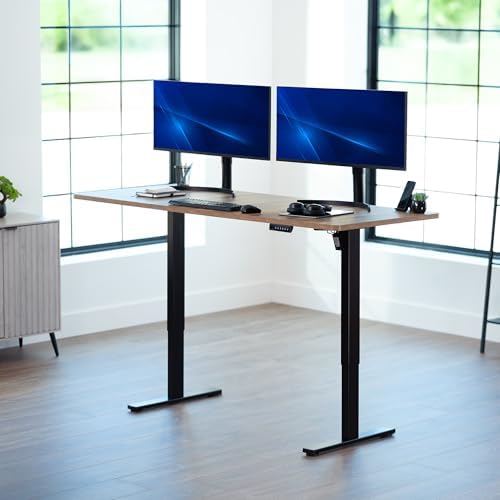 VIVO Reclaimed Wood 71 x 30 in Standing Desk, DESK-KIT-1B7P
