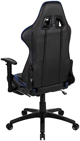 Flash Furniture LeatherSoft Reclining Ergonomic Gaming Chair, Blue