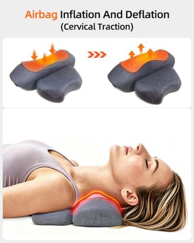 3 in 1 Cordless Heated Neck Massager Pillow for Deep Tissue