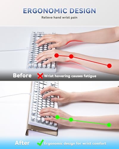 Computer Keyboard Wrist Rest Stand for Desktop(Coffee), Keyboard Riser