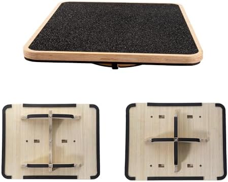 Adult Professional Wooden Balance Board - 350 lbs Non-Slip Balance Board Design, Suitable for Physical Therapy and Under-Desk Use, 2 Simple Setup Methods, Durable and Stable Wooden Board