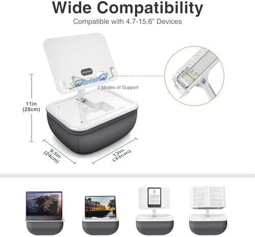 elitehood Adjustable iPad Pillow Stand for Lap, Soft Cushion Lap Beanbag