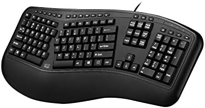 Adesso Ergonomic USB Keyboard, 105-Key US Layout AKB-150UB