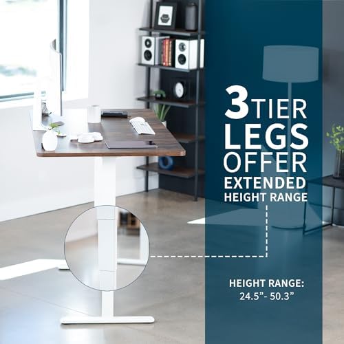 VIVO Rustic Vintage Brown 71 x 36 in Standing Desk, DESK-KIT-2W7N-36