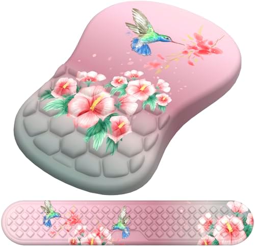 Mouse Pad with Wrist Rest & Keyboard Wrist Rest, Memory Foam