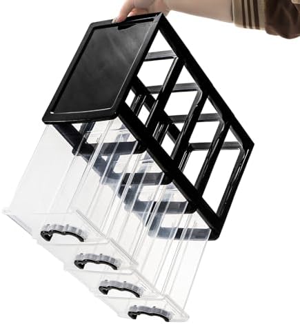 Cididu Desktop Organizer with 4 Drawers, Clear Plastic Storage Drawer Unit, Small Desk Organizer Storage Box, Durable Storage Bin Container Case for Countertop Stationery Pens Makeup Office Supplies