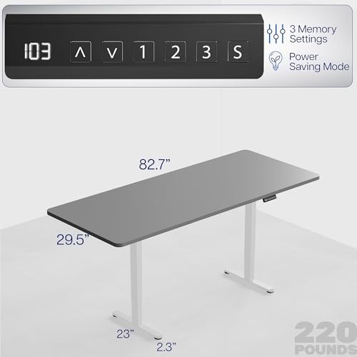 VIVO Black 83 x 30 in Standing Desk, DESK-KIT-E2W84-30B