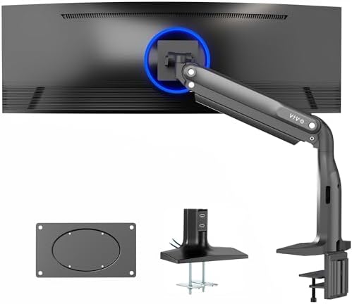 VIVO Ultrawide Monitor Desk Mount, USB, up to 49 inch Screens, STAND-V100HU