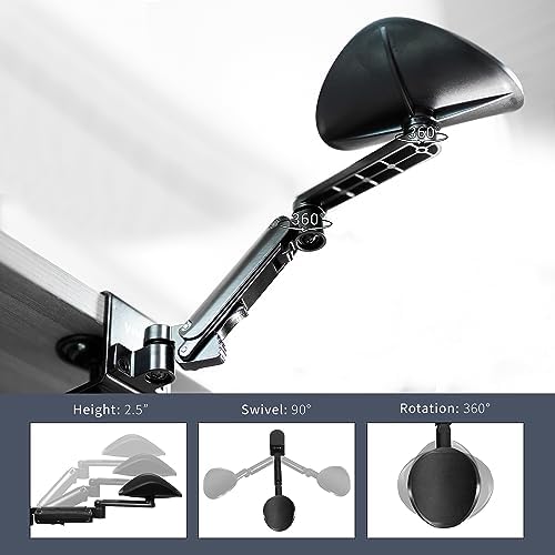 VIVO Black Clamp-on Adjustable Arm Rest, MOUNT-ARM01