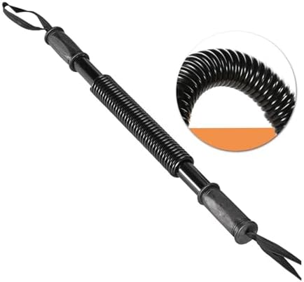 Power Bar, Upper Body Strength Training Equipment for Arm Chest Shoulder Workout with Premium Carbon Steel Spring, 30kg/66lb Resistance for Home Office Gym