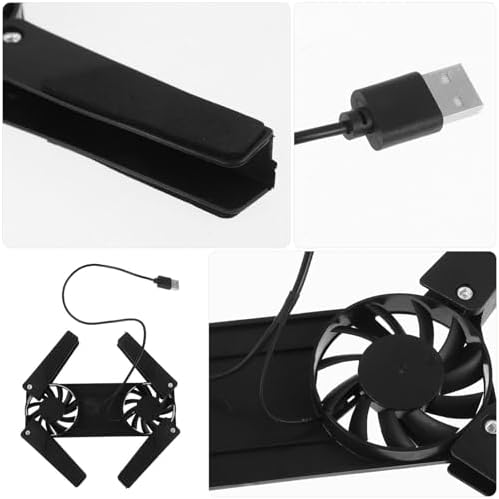 Laptop Cooling Stand with Fan, Plastic Anti Slip Feet for Office Desktop
