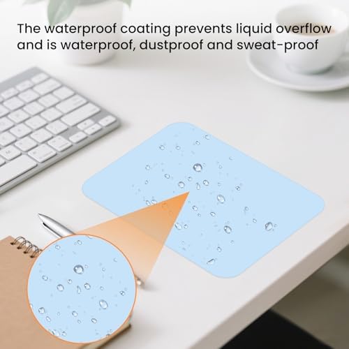 Small Mouse Pad 6 x 8 Inch, Horizontal and Vertical Flexible use. Great for Traveling, Wireless laptops, Keyboard Trays, Offices, etc. (Blue)