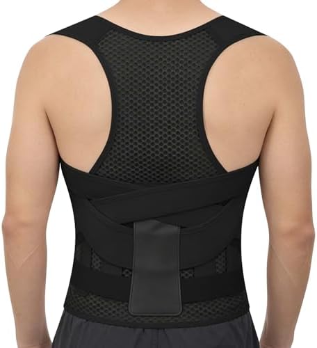 Back Brace Posture Corrector for Women and Men Adjustable Shoulder Straightener Helps Reduce Upper Lower Back Pain Relief Support Hump Scoliosis Hunchback Slouching Kyphosis Traction Correction Syste Black Medium