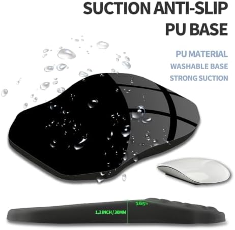 Ergonomic Raised Mouse Pad Wrist Support with Bilateral Slope Memory Foam Mousepad for Wrist Rest and Carpal Tunnel Pain Relief 11.8x7.9〃Horror Skeleton