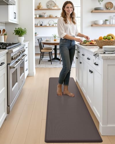 DEXI Anti Fatigue Kitchen Floor Mat Cushioned Standing Runner 70x20, Brown