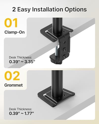 monTEK Stacked Dual Monitor Stand for 17-32", 22 lbs Each