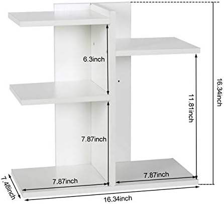 PAG-Mass Desktop Bookshelf Freestanding Wooden Countertop Bookcase Accessories Organizer Display Rack Dorm Desk Storage Shelf