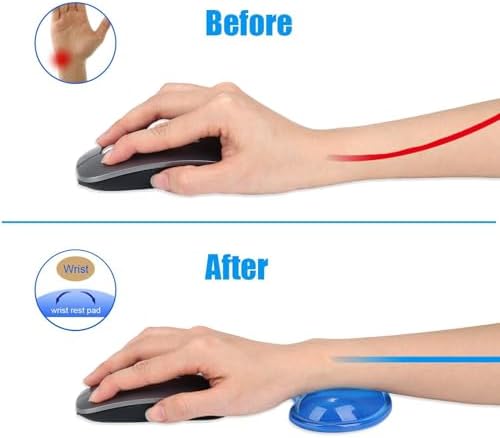 Gel Keyboard & Mouse Wrist Rest Set - Keyboard Wrist Rest Pad & Mouse Support for Office Gaming Pad Computer Laptop Ergonomic Comfortable Pain Relief- Pad Set (Mouse Support Set)
