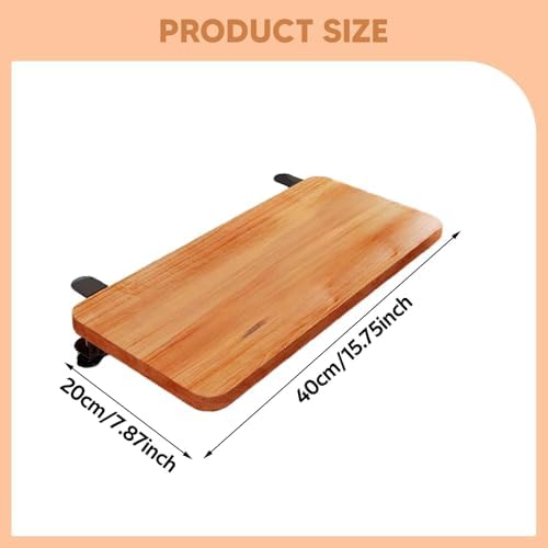 Desk Extension Shelf Board Keyboard Tray Ergonomic for Home Office, Practical Supplies for Computer Table Arm Rest Expansion- Brown