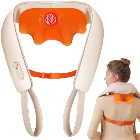 KNQZE Cordless Neck Massager for Pain Relief Deep Tissue with Heat
