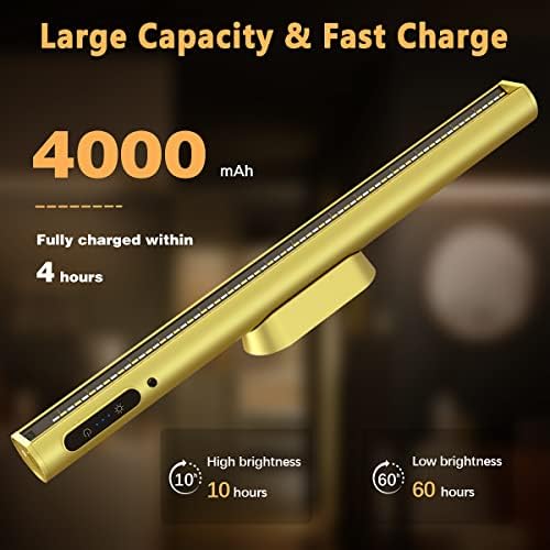 Hapfish Battery Powered Operated Wall Strip Lights, Magnetic LED Light Bar