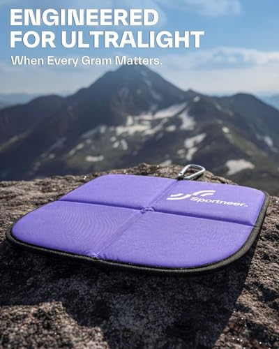 Sportneer Sitting Pad, Lightweight Waterproof Folding Seat Pad for Backpacking, 15.75'' x 15.75'' Portable Camping Seat Mat for Hiking, Picnics & Outdoor Use