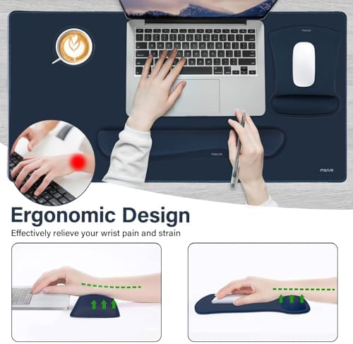 MOSISO Keyboard Mouse Pad Set, Large Gaming Mousepad&Keyboard Wrist Rest