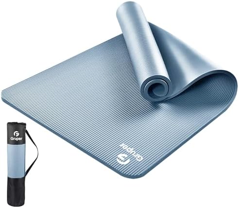 Gruper Yoga Mat Non Slip, 10/15mm Thick NBR Extra Thick Yoga Mat
