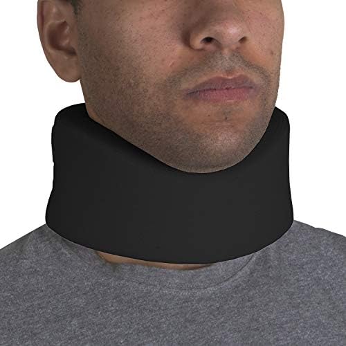 OTC Neck Cervical Collar, Soft Contour Foam, Neck Support Brace, Black Narrow 2.5" Depth, 4X-Large
