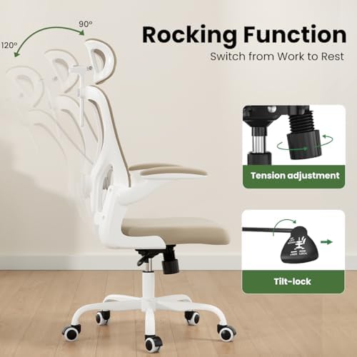 Ergonomic Office Chair, High Back Mesh Desk Chair with Headrest