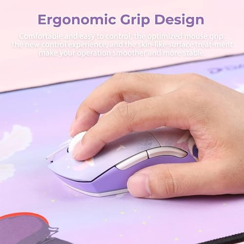 DAREU Wireless Wired Gaming Mouse Rechargeable RGB,6 Programmable Buttons High-Precision Sensor [300IPS] [1000Hz] for PC Notebook Mac