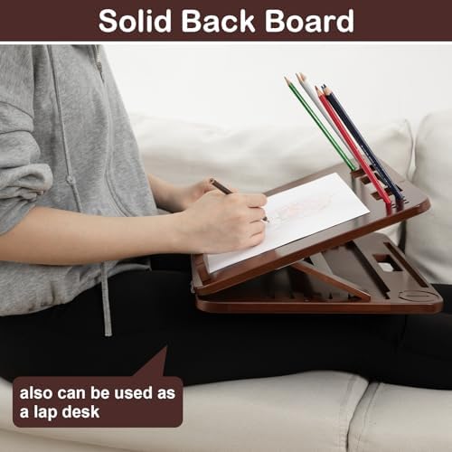 StrongTek Bamboo Tabletop Easel, 6-Angle Drawing Board for Desk and Lap