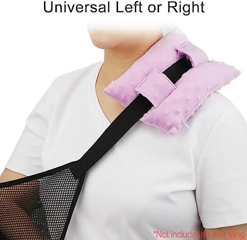 Neck Pad Strap Cushion Pillow for Arm Sling Comfort Shoulder Support Pad Rotator Cuff Replacemet Surgery Elbow Brace Carry Padded Cover Broken Wrist Hand Injury Cast, Minky Dot Lavender