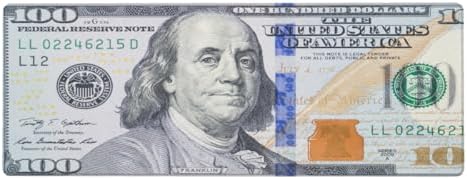 Large Mouse Pad Money 100 Dollar Bill Non-Slip Rubber Long Gaming Desk Mat Big Computer Keyboard Mousepad Waterproof Protector Wristing Pad for Gaming Office Home Decorative 31.5 X 11.8 Inch