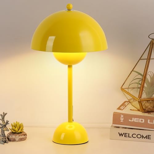 Creative Mid-Century Modern Bud Table Lamp for Home&Office, Lemon Yellow