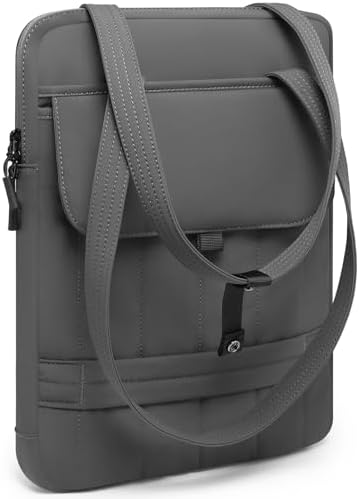 HYZUO 13.3-14 Inch Puffy Laptop Case Sleeve Padded Handbag, Space Gray