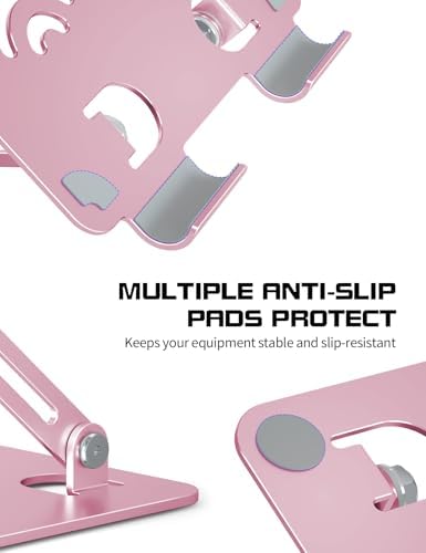 Tablet Stand for Desk, Fits All 4"-12" iPad, Pink, Pro Size