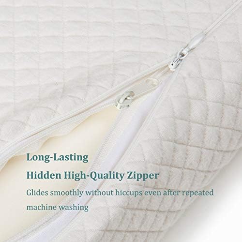 EPABO Contour Memory Foam Pillow Orthopedic Sleeping Pillows, Ergonomic Cervical Pillow for Neck Pain - for Side Sleepers, Back and Stomach Sleepers, Free Pillowcase Included (Firm & Queen)