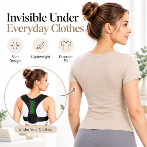 Posture Corrector for Women, Invisible Back Brace Under Clothes