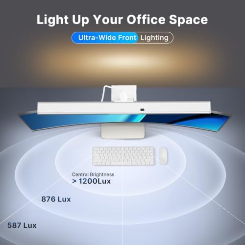 Syrinx LED Monitor Light Bar, 16.7" Computer Monitor Lamp with Backlight