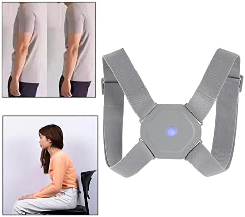 Generic Smart Posture Corrector for Women Men Kids, Electronic Posture Reminder with Sensor Vibration, Adjustable Upper Back Brace Straightener for Hunching - 200mAh Battery