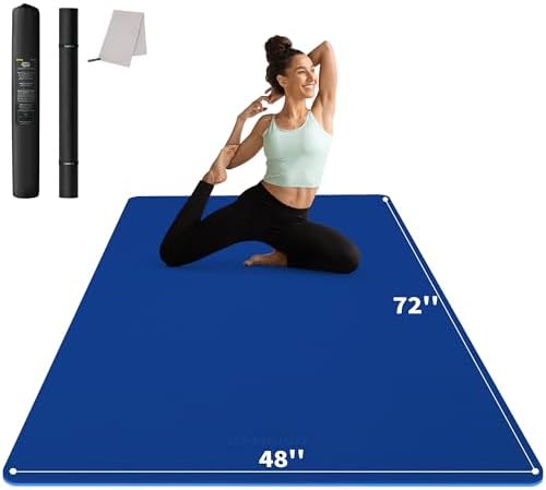 CAMBIVO 72''x48'' Large Yoga Mat, Extra Thick TPE Workout Mat