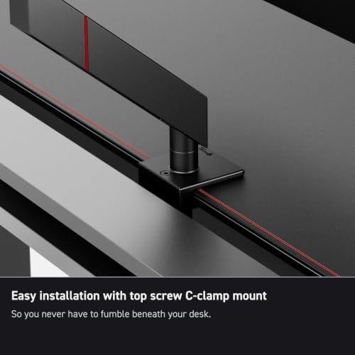 Secretlab Magnus Single Monitor Arm Black - C-clamp Mount, VESA 75/100